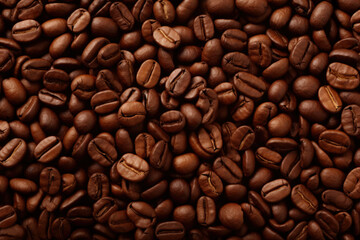Obraz premium Roasted coffee beans background