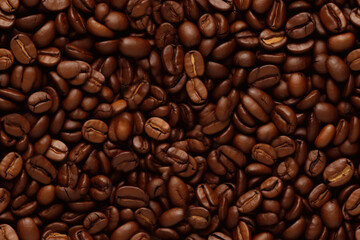 Roasted coffee beans background