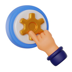 control 3d icon illustration. Business Management 3d rendering