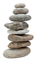  stack of rocks piles on transparent background Remove png