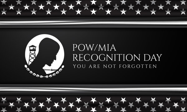 National POW MIA Recognition Day September 15 Background Vector Illustration