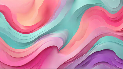 Fluid gradient background. Cute and minimalist style with pastel colorful and liquid color. Modern wallpaper design.