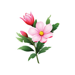 pink flower vector illustration