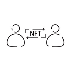 Icon Line NFT vector digital token