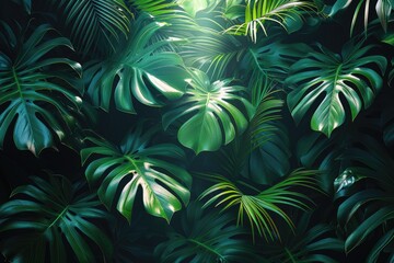 Fototapeta na wymiar Tropical Leaves Foliage Plant Bush professional photography