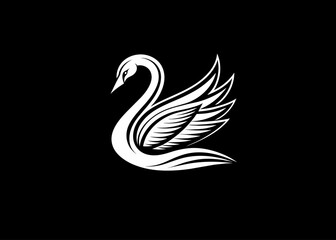 Obraz premium SWAN logo, isolated, vector