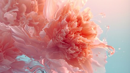 Close-up captures the flower bathed in both cold and warm hues, a delicate interplay that soothes...