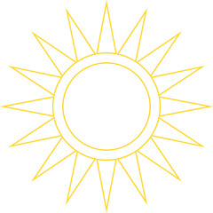 Sun Icon Line