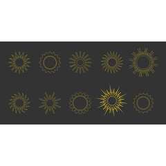 Sun Icon Line