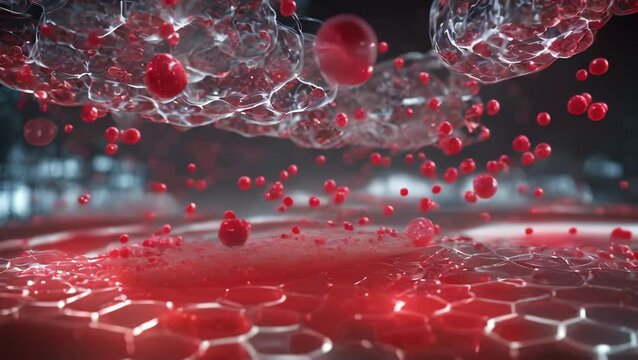 nanobots navigating through the bloodstream