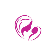 mom and baby outline sketch