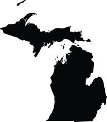 State of Michigan. Map of Michigan. United States of America Michigan. State maps. Vector illustration