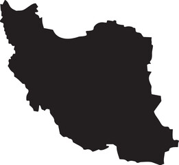 Iran map on white background vector
