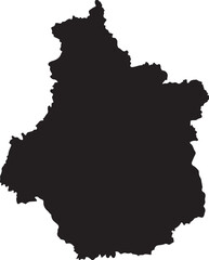 Centre-Val de Loire maps for design. Blank, white and black backgrounds - Line icon