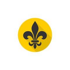  Fleur de lis icon isolated on transparent background