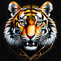 Vibrant Tiger Cub Expressions: Capturing the Beauty of Nature in Photography.(Generative AI)