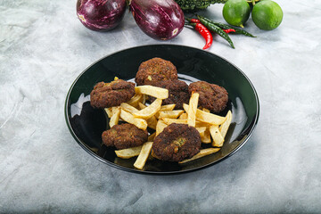 Vegan cuisine - chickpea round falafel