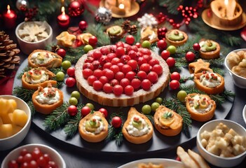 Fototapeta na wymiar Christmas cookies with nuts and berries.