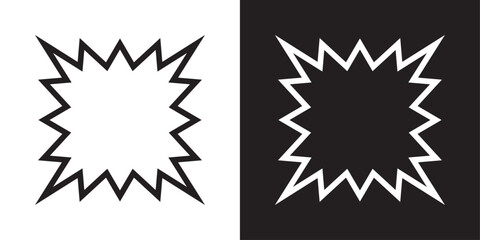 vector ekplosion icons black and white