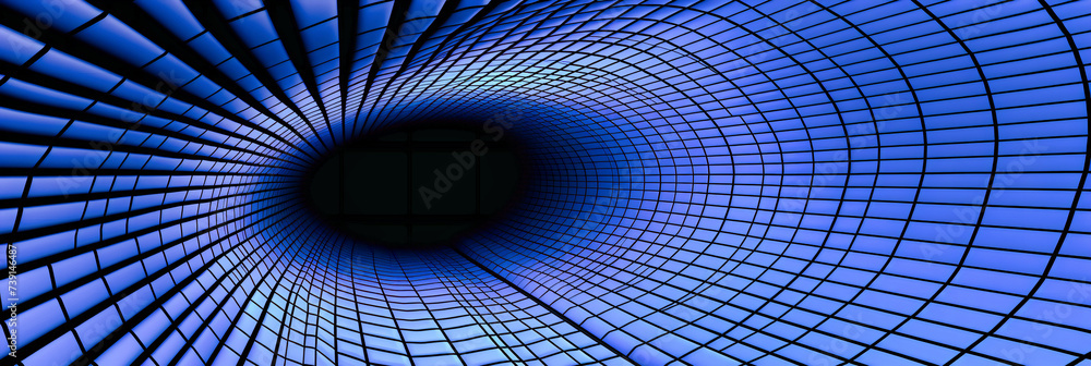 Poster navigating the digital spiral, an abstract exploration of science and technology through the lens of