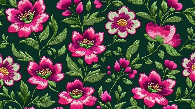 seamless embroidery  floral pattern,seamless embroidery  floral pattern