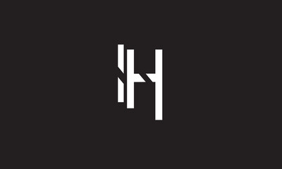 IH, HI, I , H , Abstract Letters Logo Monogram