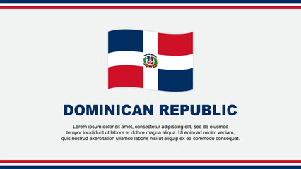Dominican Republic Flag Abstract Background Design Template. Dominican Republic Independence Day Banner Social Media Vector Illustration. Dominican Republic Design