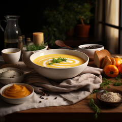 Apple and Pumpkin Puree Soup