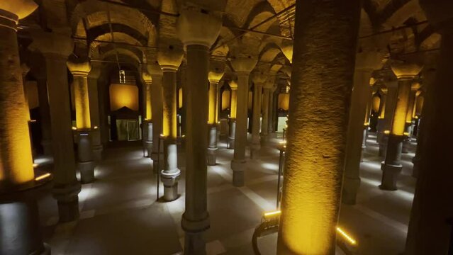 interior of the Roman cistern(water storage), Filoksenos Cistern - Binbirdirek 