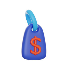 price tag 3d icon illustration. 3d online business rendering 