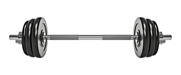 Barbell Isolated on Transparent Background

