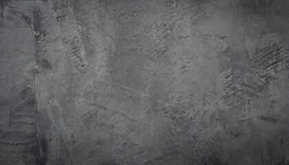 Rough dark gray Wall Background. Grunge black Stucco Backdrop. Abstract Concrete Texture With Copy Space For Design