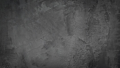 Rough dark gray Wall Background. Grunge black Stucco Backdrop. Abstract Concrete Texture With Copy Space For Design