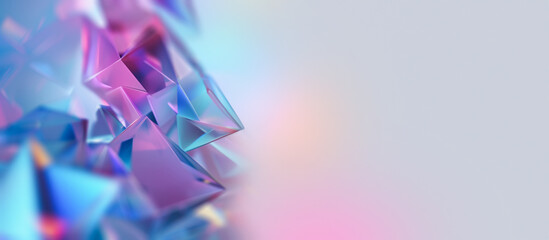Chaotic Glass Shapes Background - 739158623