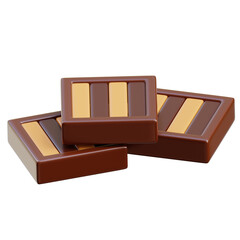 Chocolate bar 3d icon isolated White Background 3d rendering