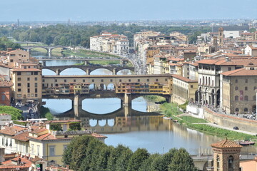 Fototapeta na wymiar Un giorno d'estate a Firenze