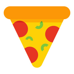 Pizza slice icon.