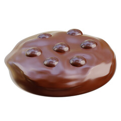 Cookies 3d icon isolated White Background 3d rendering