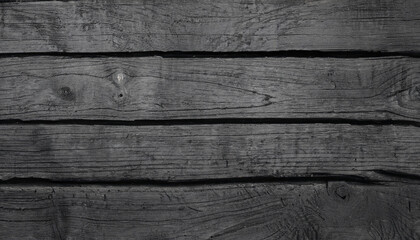 Grunge Black old terrible wood background. Vintage dark Wooden texture. Abstract Wallpaper of shabby wood texture with copy space for design.