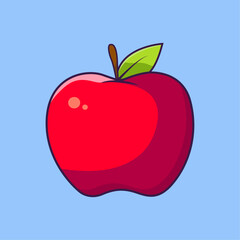 red apple illustration