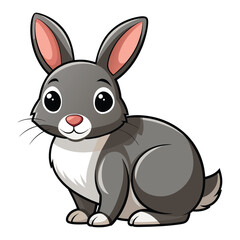 Vector animal rabbit illustration on white