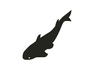 Aquatic animals with fish various fins, scales, tails and gills, Farm Element logo, Black fish Logo template design, Vector illustration and icon.
