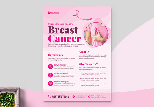 Breast Cancer Awareness Flyer Layout