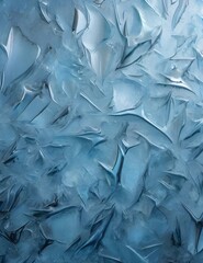 Blue background of Ice texture Generative AI