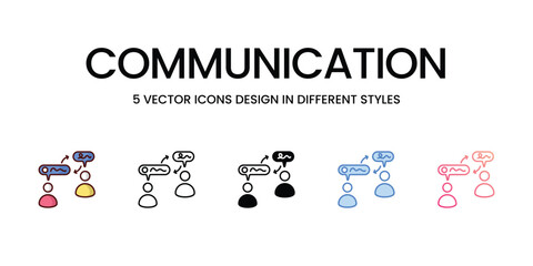 Communication Icons set. Suitable for Web Page, Mobile App, UI, UX and GUI design, vector stock illustration