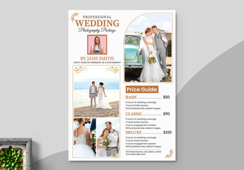 Wedding Photographer Pricing Guide Flyer Template