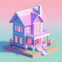 Low Poly Minimal House