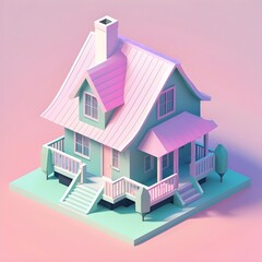Low Poly Minimal House