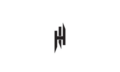 HI, IH , H , I, Abstract Letters Logo