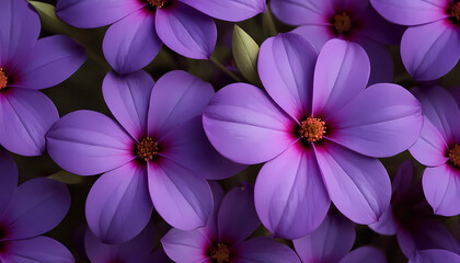 Purple flower petals and leaves
